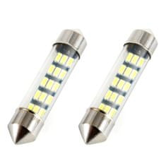 AMIO LED žárovky Standard 3014 15smd Firstenoon C5W C10W C3W 39mm bílý 12V