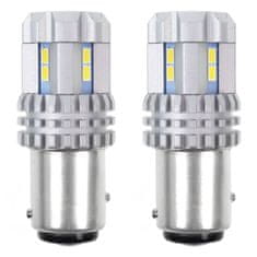 AMIO LED žárovky CANBUS 3020 22SMD UltraPright 1157 BAY15D P21 / 5W bílý 12V / 24V