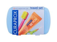 Curaprox 1ks travel set blue, zubní kartáček