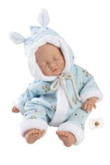 Llorens 63301 LITTLE BABY - spící realistická panenka miminko s měkkým látkovým tělem - 32 cm