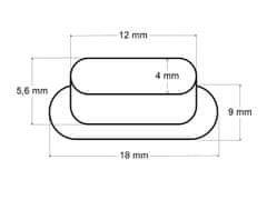 Kraftika 50pár ikl průchodky s podložkou ovál 4x12 mm