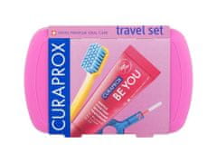 Curaprox 1ks travel set pink, zubní kartáček