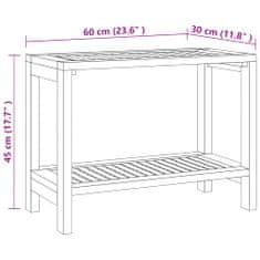 Vidaxl Odkládací stolek do koupelny 60x30x45 cm masivní teakové dřevo