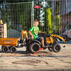 Falk Falk Traktor Case Ih Backhoe Oranžový S Příč