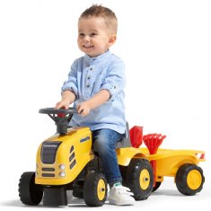 Falk Falk Traktor Baby Komatsu Žlutý S Přívěsem + Akc. Od 1 Roku