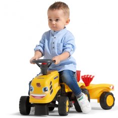 Falk Falk Traktor Baby Komatsu Žlutý S Přívěsem + Akc. Od 1 Roku