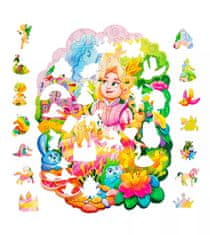 Puzzler Magic Wood Barevné dřevěné puzzle české výroby: Amelia Princess of Magic