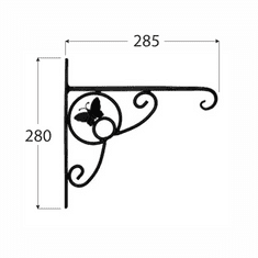 Velano UK 1 držák závěsného květináče - motýl černý