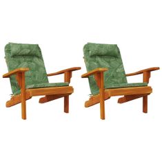 Greatstore Podušky na židli Adirondack 2 ks vzor listů oxfordská látka