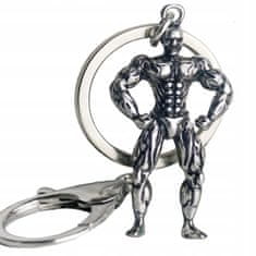INNA Klíčenka přívěšek Klíčová značka Strongman bodybuilder kulturista barva stříbrná