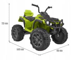 Moje Auto Quad Atv 2.4Ghz Na Baterie Pro Děti Zelená +