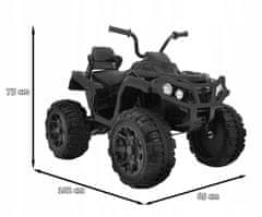 Moje Auto Quad Atv 2.4Ghz Na Baterie Pro Děti Černá +