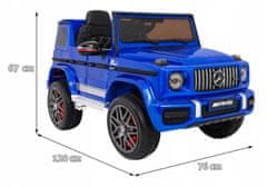 Moje Auto Mercedes Amg G63 Pro Děti Lak Modrý + Pil