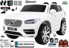 Moje Auto Volvo Xc90 Na Dětskou Baterii Bílá + Dálkové Ovládání