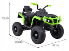 Moje Auto Quad Atv Air Na Dětskou Baterii Černo-Zelená