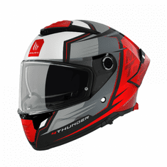 MT HELMETS Integrální přilba na motorku Thunder 4 SV Pental B5 šedo-červená Velikost: S