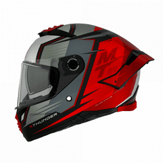 MT HELMETS Integrální přilba na motorku Thunder 4 SV Pental B5 šedo-červená Velikost: XS