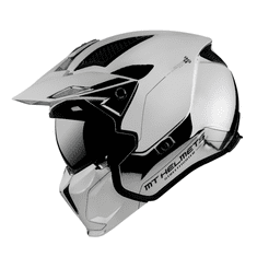 MT HELMETS Přilba na motorku Streetfighter SV Chromed stříbrná Velikost: XS