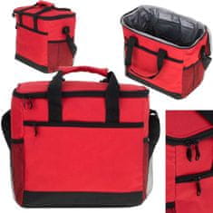 Iso Trade Pikniková termo taška, 31 x 18 x 27 cm, 16 l | červená