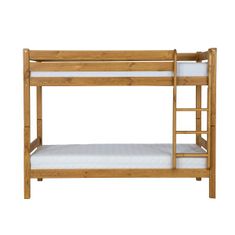 eoshop Dětská patrová postel LK736, 90x200, borovice, vosk (Barva dřeva: Bělená vosk)