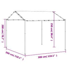 Petromila Stříška béžová 3 x 3 m ocel a textil