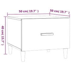 Vidaxl Konferenční stolky 2 ks hnědý dub 50x50x40 cm kompozitní dřevo