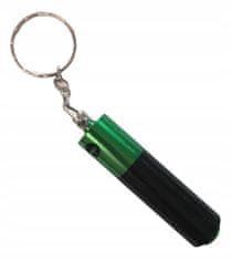 INNA Klíčenka přívěsek na klíče s klipem na baterie AA barva černozelená
