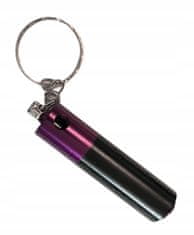 INNA Klíčenka přívěsek na klíče s klipem na baterie AA barva černo-fialová