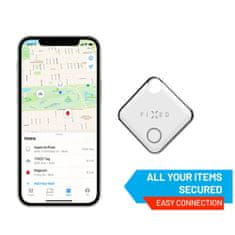 FIXED Tag - Bluetooth lokalizační čip s Find My, černý Bílá