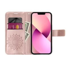 FORCELL Pouzdro Forcell flipové MEZZO Book XIAOMI Redmi NOTE 13 PRO 4G mandala , růžová gold