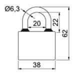 Richter Visací zámek RV.OVAL38