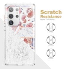 Tech-protect Pouzdro Samsung Galaxy S23 Ultra Tech-Protect Velar Marble pink