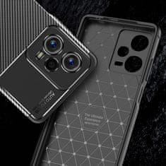 OEM Kryt Xiaomi Redmi Note 12 5G / POCO X5 5G Armored Shockproof Carbon Fiber černý