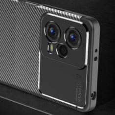 OEM Kryt Xiaomi Redmi Note 12 5G / POCO X5 5G Armored Shockproof Carbon Fiber černý