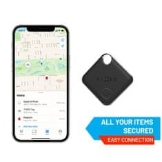 FIXED Tag - Bluetooth lokalizační čip s Find My, černý Černá