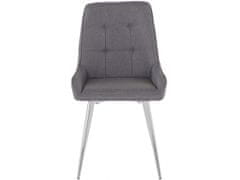 Danish Style Jídelní židle Jussi (SADA 2 ks), tkanina, šedá
