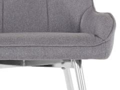 Danish Style Jídelní židle Jussi (SADA 2 ks), tkanina, šedá