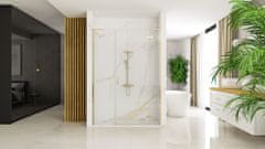 BPS-koupelny Jednokřídlé sprchové dveře REA HUGO 130 cm, zlaté kartáčované