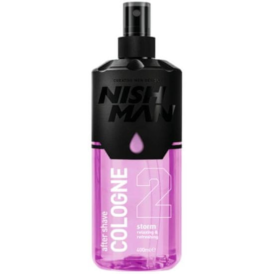 NISHMAN After Shave Cologne Storm - Svěžest po holení, Je vysoce účinný, takže je ekonomický při používání, 400ml