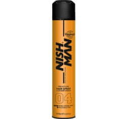 NISHMAN Extra Strong Hold Hair - Silný fixační lak, Přirozený lesk: dodává vlasům zdravý vzhled, 400ml