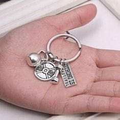 INNA Klíčenka přívěsek na klíče pro nadšence do posilovny barva stříbrná