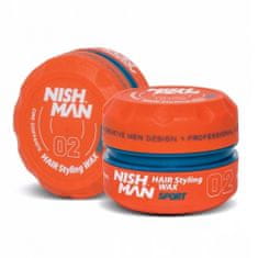 NISHMAN Hair Styling Wax Sport - Pomáda na vlasy s vůní melounu, nezatěžuje vlasy a zároveň zajišťuje trvalou a pružnou fixaci, 150ml
