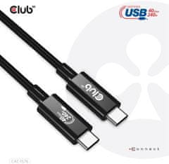 Club 3D kabel USB-C, Data 40Gbps, PD 240W(48V/5A) EPR, M/M, 1m