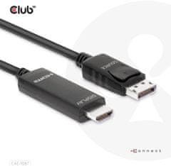 Club 3D kabel DP 1.4 na HDMI, 4K120Hz nebo 8K60Hz HDR10, M/M, 3m