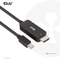 Club 3D kabel miniDP 1.4 na HDMI, 4K120Hz nebo 8K60Hz HDR10+, M/M, 1.8m