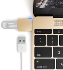 Satechi adaptér USB-C - USB-A 3.0, M/F, zlatá