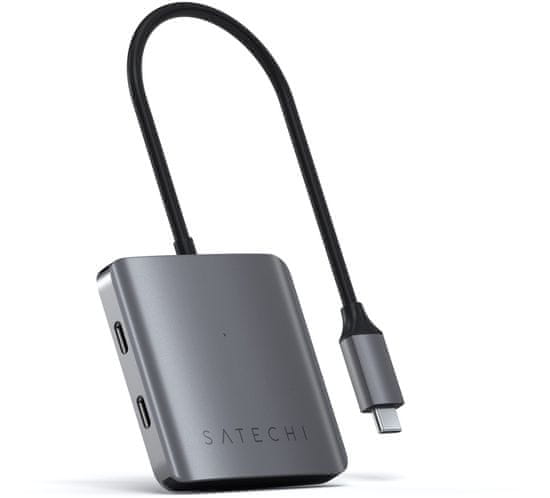 Satechi 4-PORT USB-C Hub, 4xUSB-C 5 Gbps, šedá