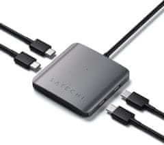 Satechi 4-PORT USB-C Hub, 4xUSB-C 5 Gbps, šedá