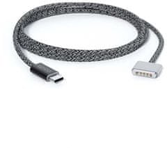 EPICO nabíjecí kabel USB-C - MagSafe 3, opletený, 140W, 2m, šedá