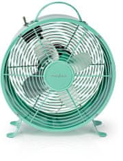 Nedis stolní ventilátor, 25cm, 20W, 2 rychlosti, tyrkysová